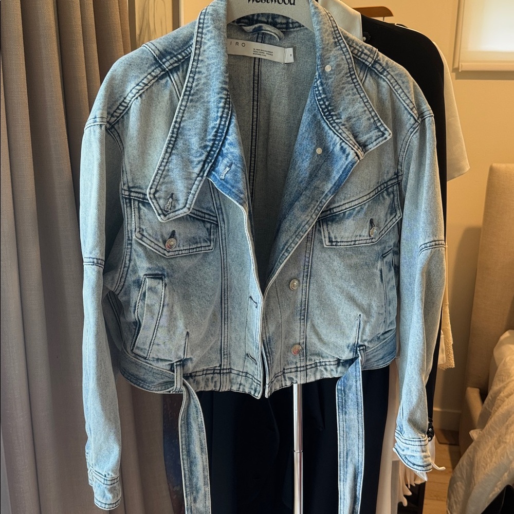 IRO Light Blue Denim Jacket and shorts